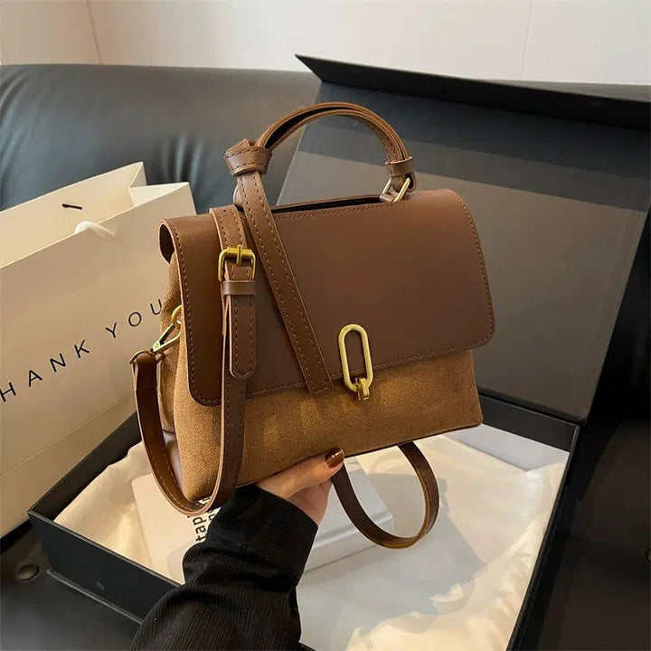 Gold Buckle Small Square Handbag