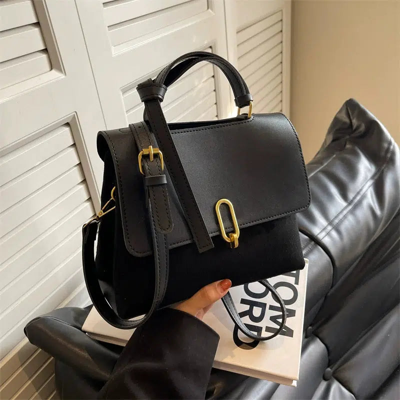 Gold Buckle Small Square Handbag