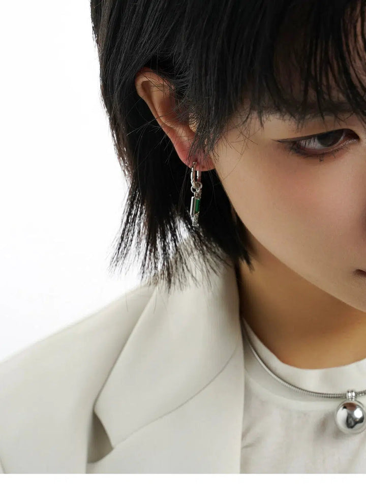 Green Diamond Earrings