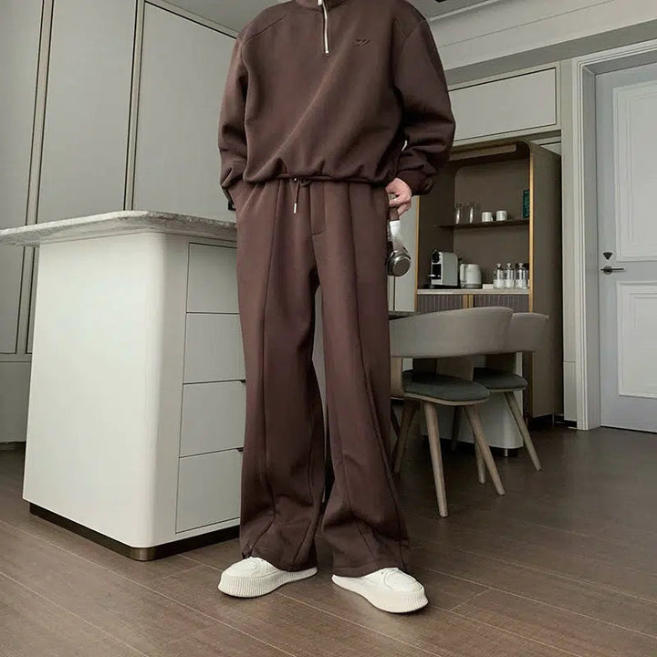 Half-Zip Turtleneck Sport Suit