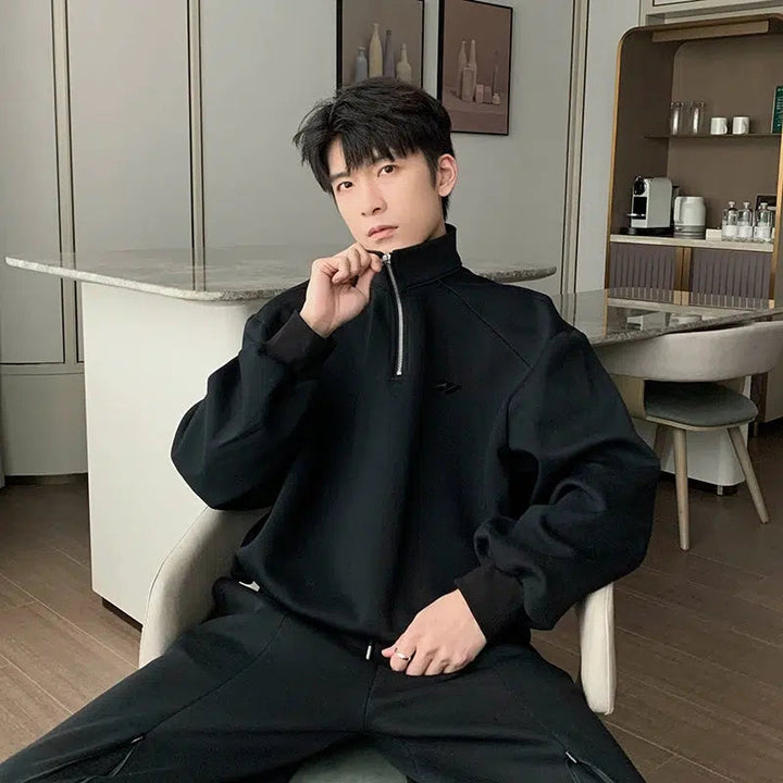 Half-Zip Turtleneck Sport Suit