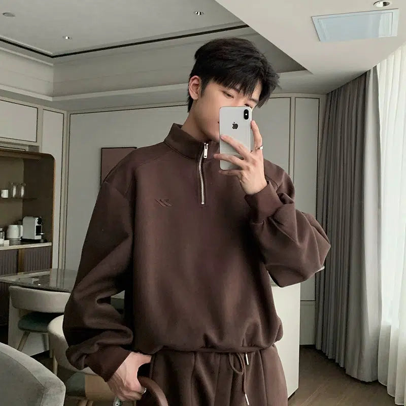 Half-Zip Turtleneck Sport Suit