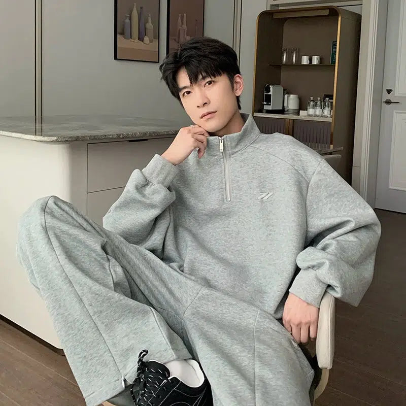 Half-Zip Turtleneck Sport Suit