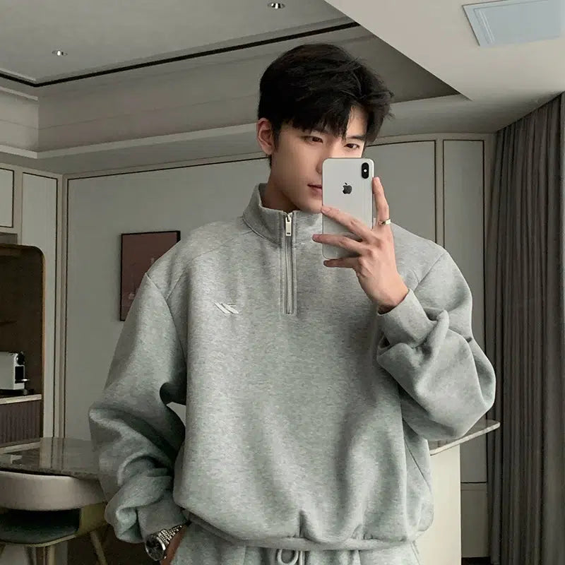 Half-Zip Turtleneck Sport Suit