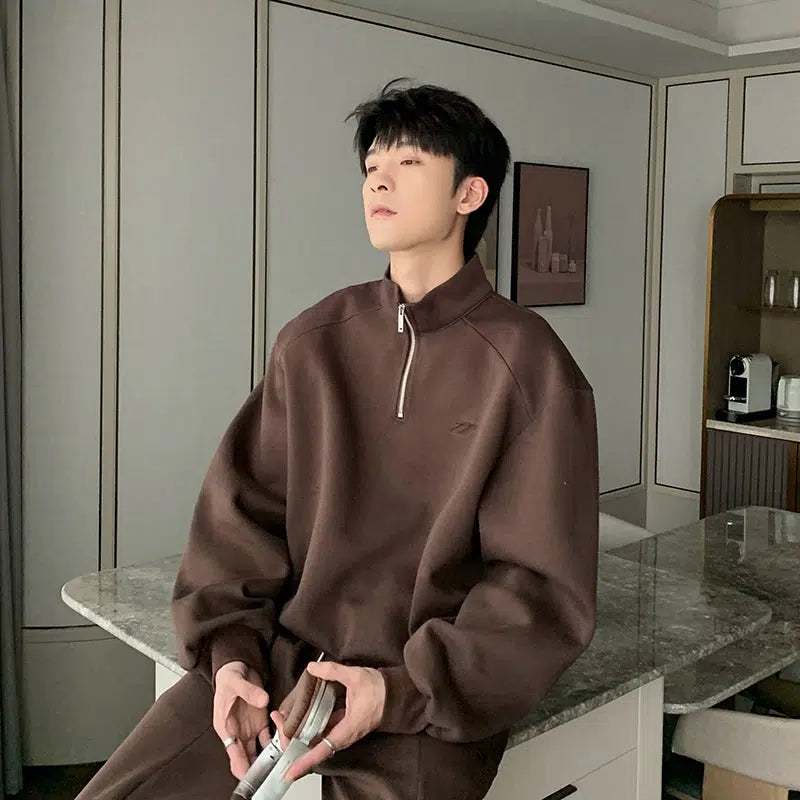 Half-Zip Turtleneck Sport Suit