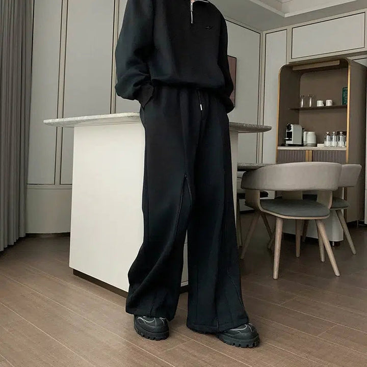 Half-Zip Turtleneck Sport Suit