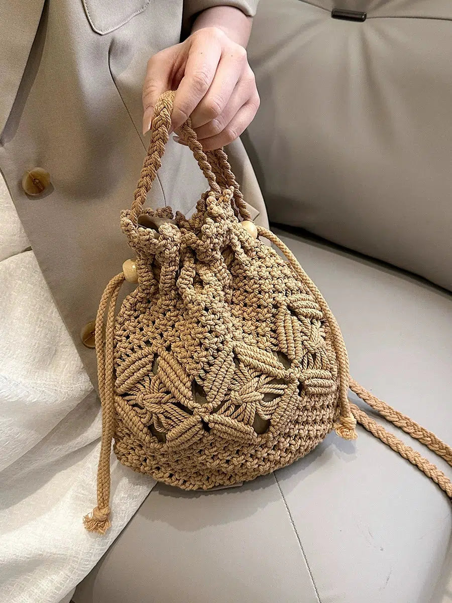 Handmade Woven Bucket Bag