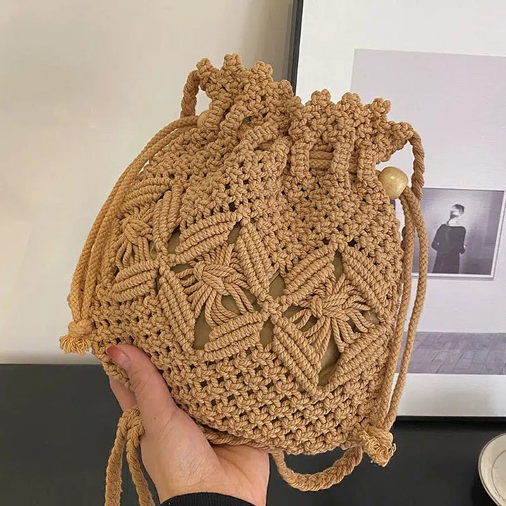 Handmade Woven Bucket Bag