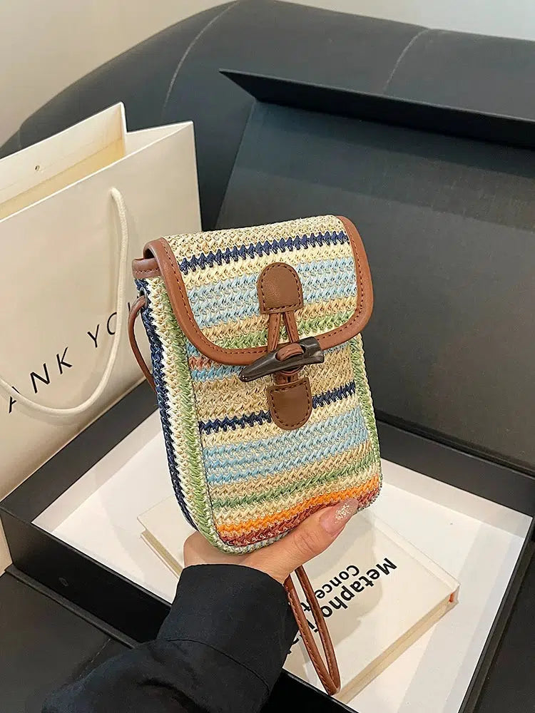Handwoven Crossbody Mobile Phone Bag