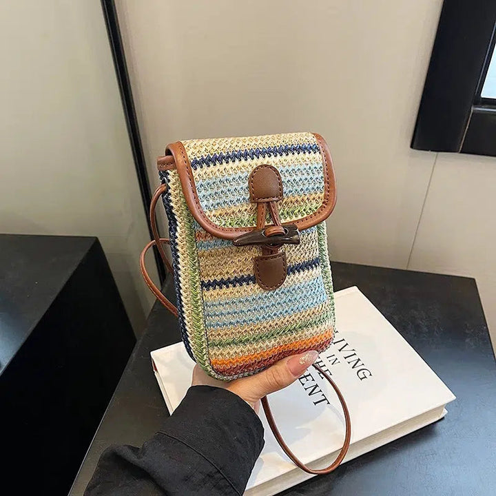 Handwoven Crossbody Mobile Phone Bag