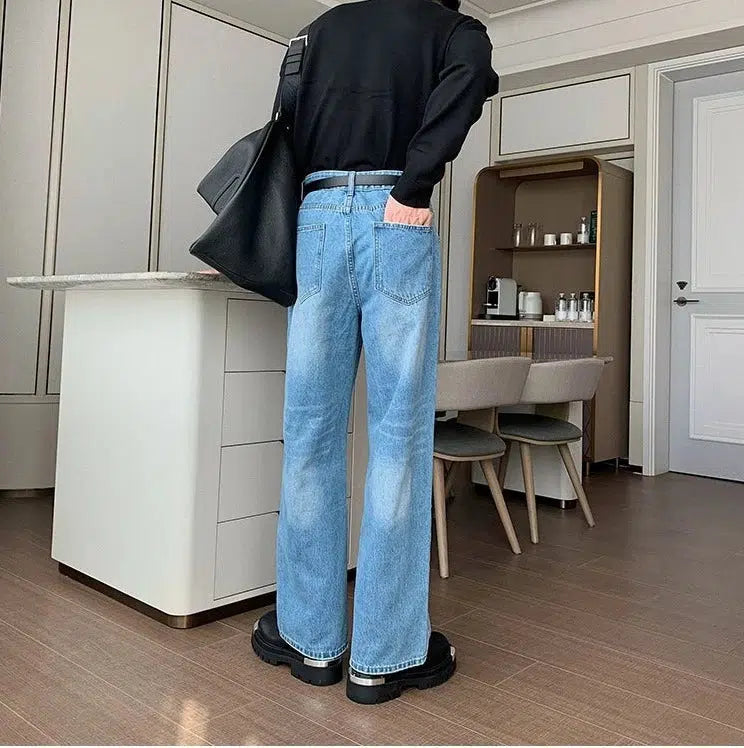 High Waist Straight Leg Jeans