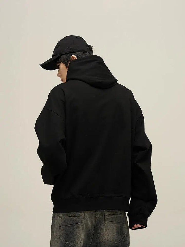Hooded Deconstructed Sweatshirt