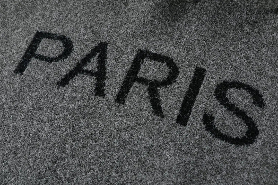 Paris Print Hooded Knit Skirt Set