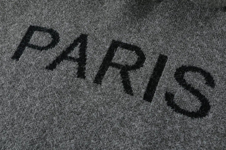 Paris Print Hooded Knit Skirt Set