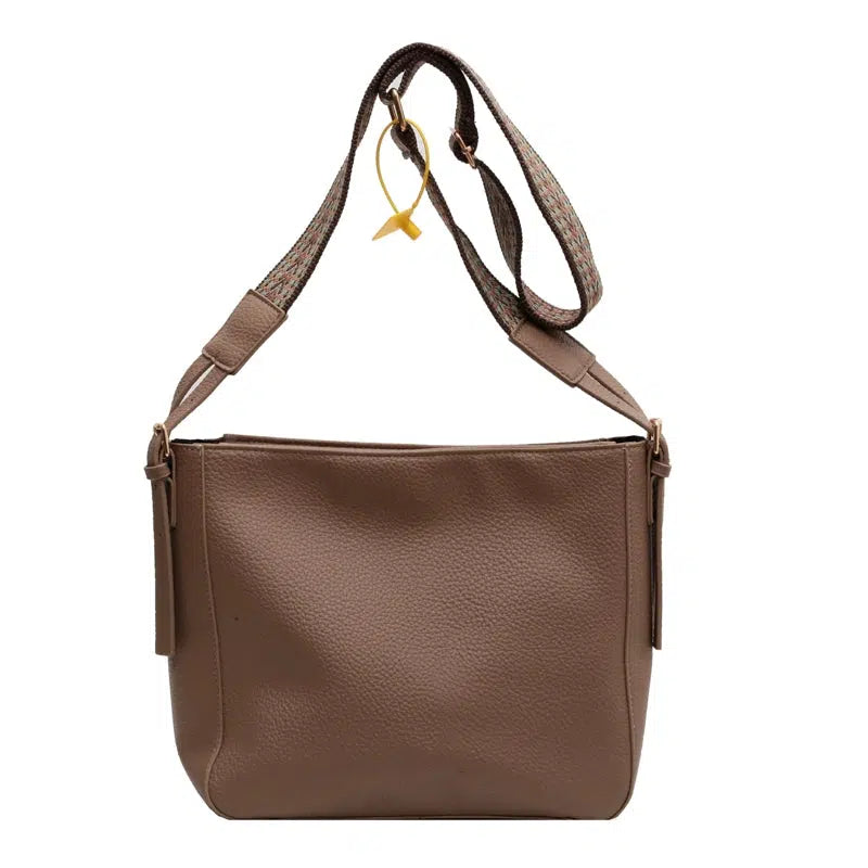 Large Bucket Shaped Leather Bag