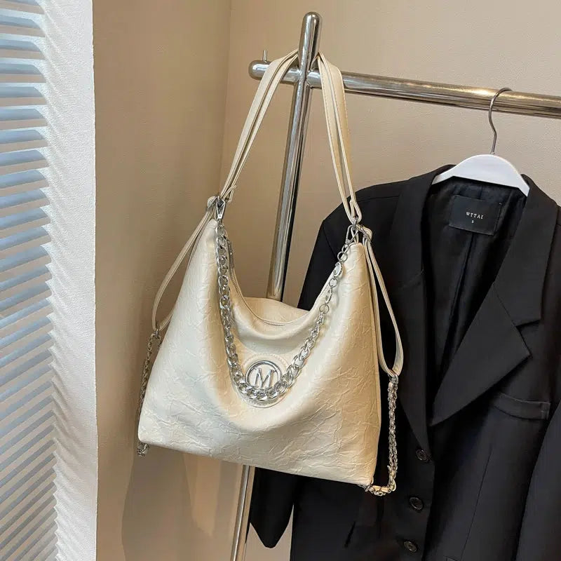 Leather Chain Strap Shoulder Bag