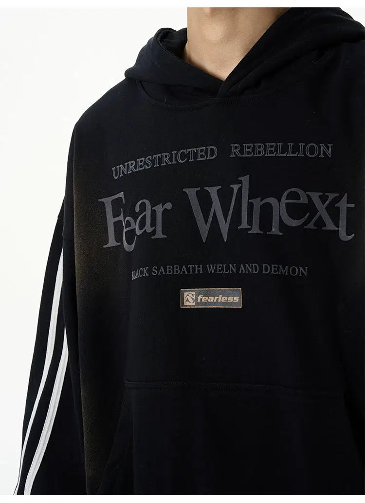 Letter Print Hooded Sweatshirt