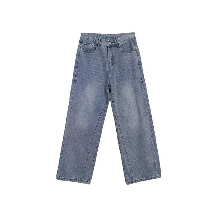 Light Blue Straight-leg Jeans