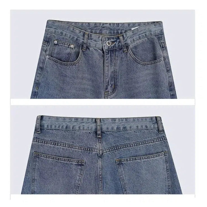 Light Blue Straight-leg Jeans