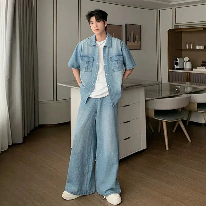 Lightweight Short Sleeve Denim Jacket & Jeans