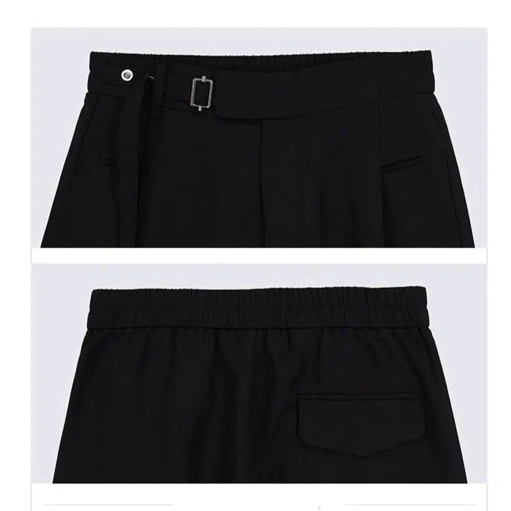 Lightweight Straight-leg Pleated Pants