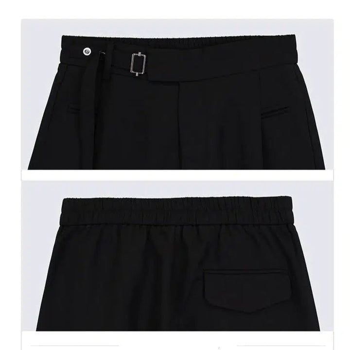 Lightweight Straight-leg Pleated Pants