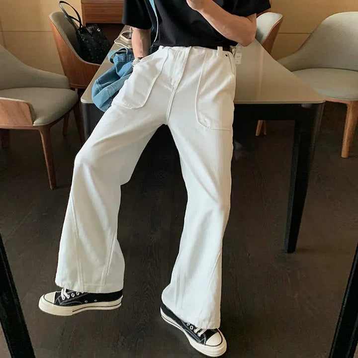 Lightweight Wide Leg Jeans