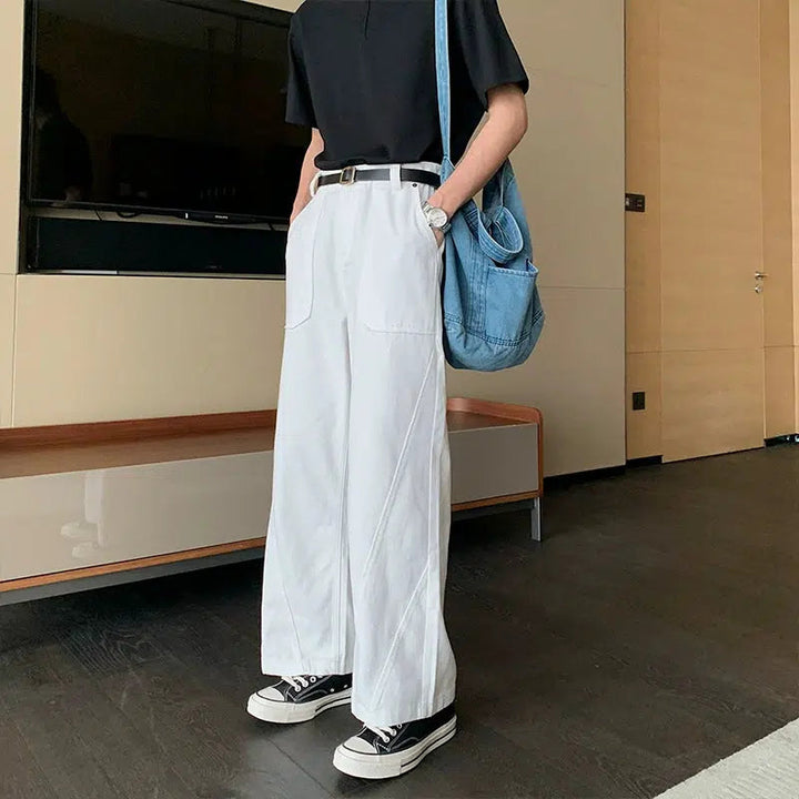 Lightweight Wide Leg Jeans