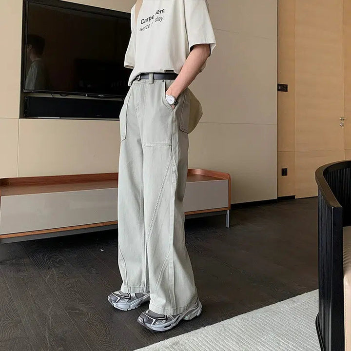 Lightweight Wide Leg Jeans