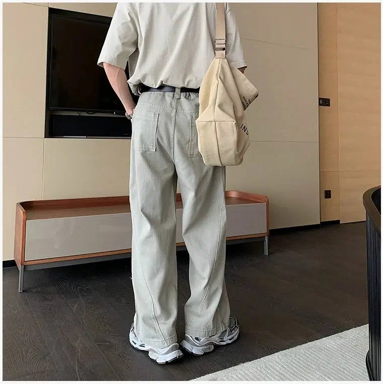 Lightweight Wide Leg Jeans