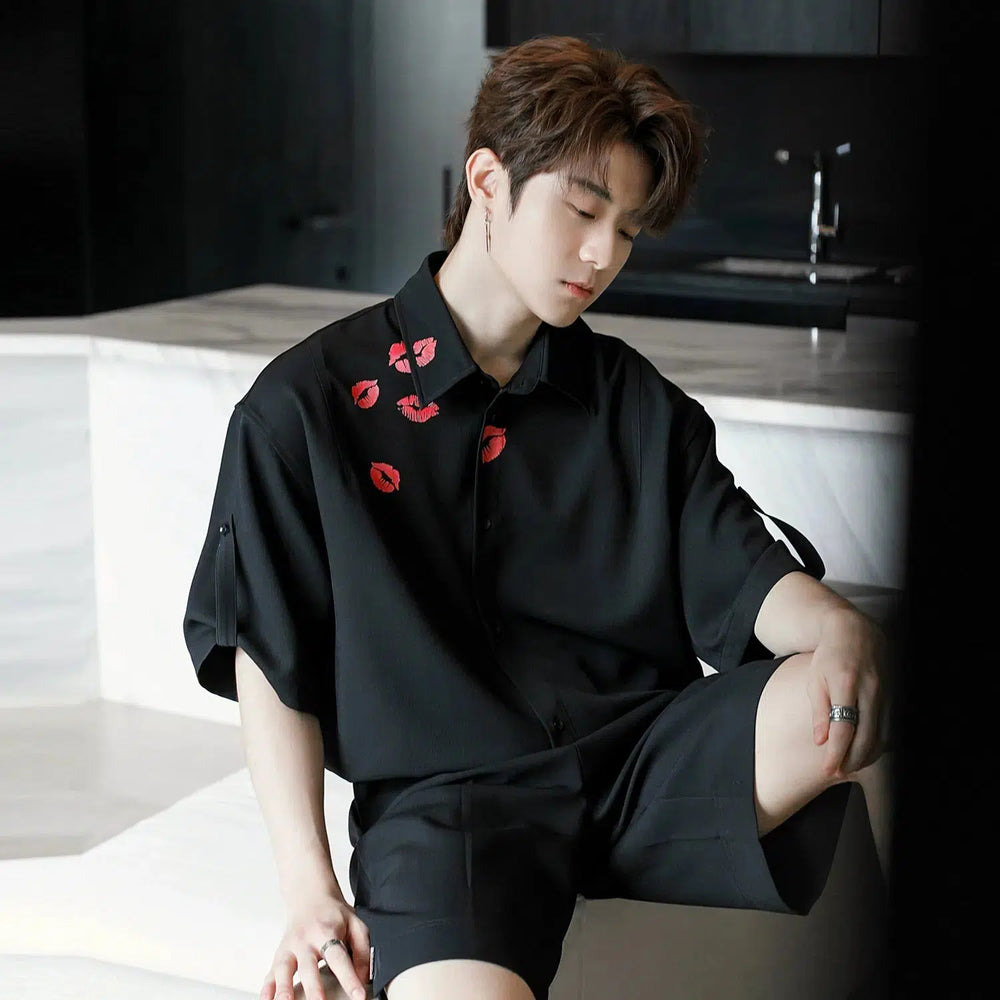 Lipstick Button-Down Shirt