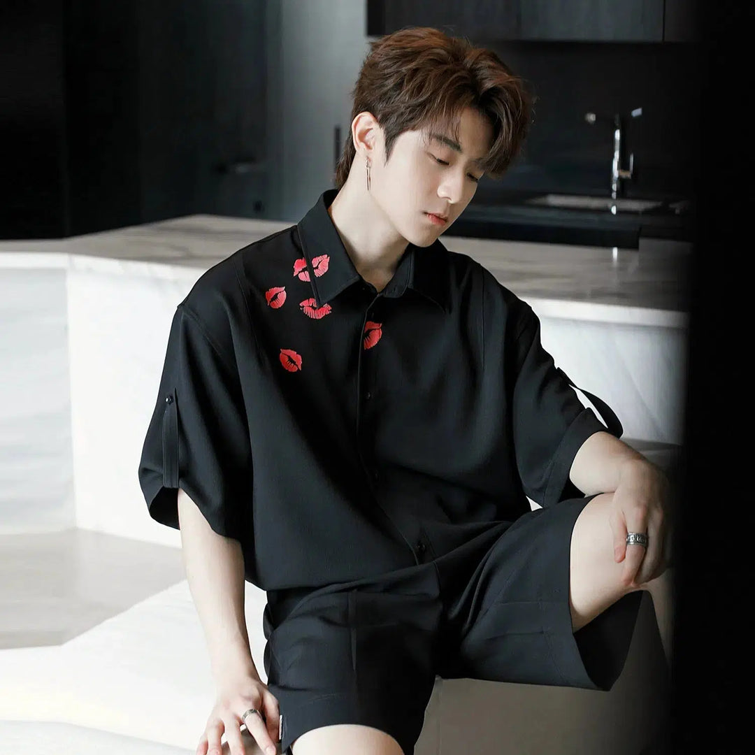 Lipstick Button-Down Shirt