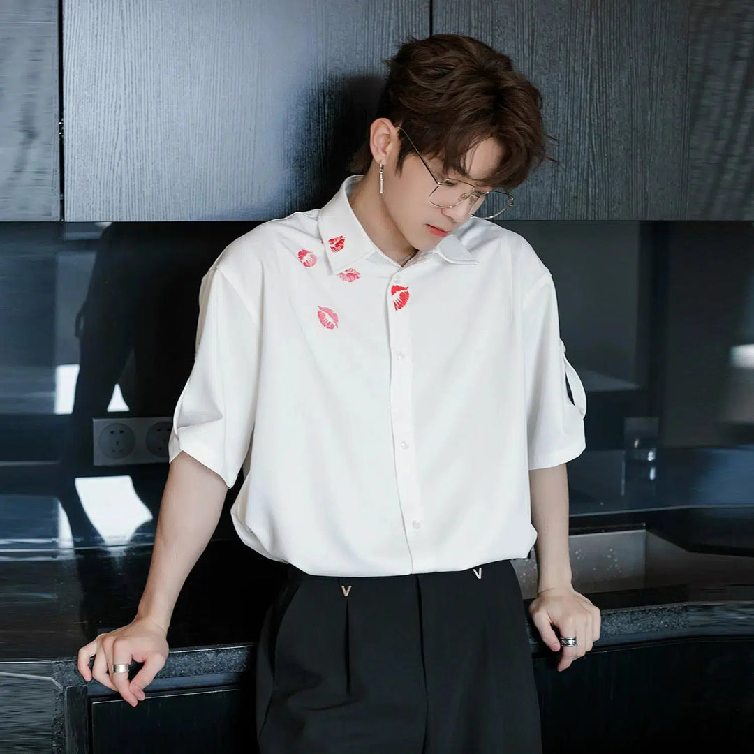 Lipstick Button-Down Shirt