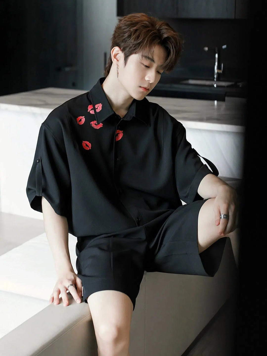 Lipstick Button-Down Shirt