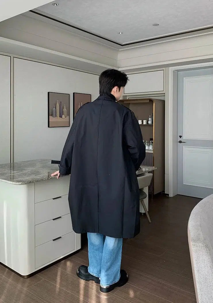 Long Windproof Medium-length Coat