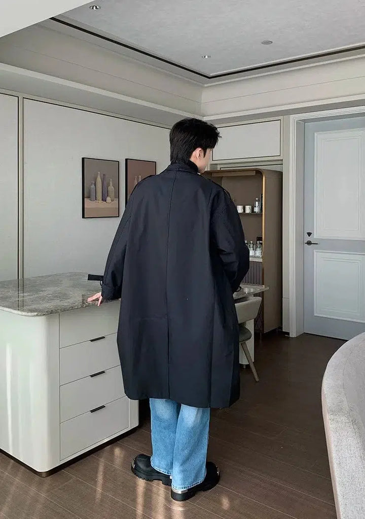 Long Windproof Medium-length Coat