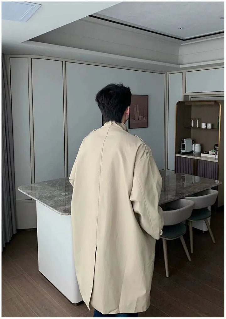 Long Windproof Medium-length Coat