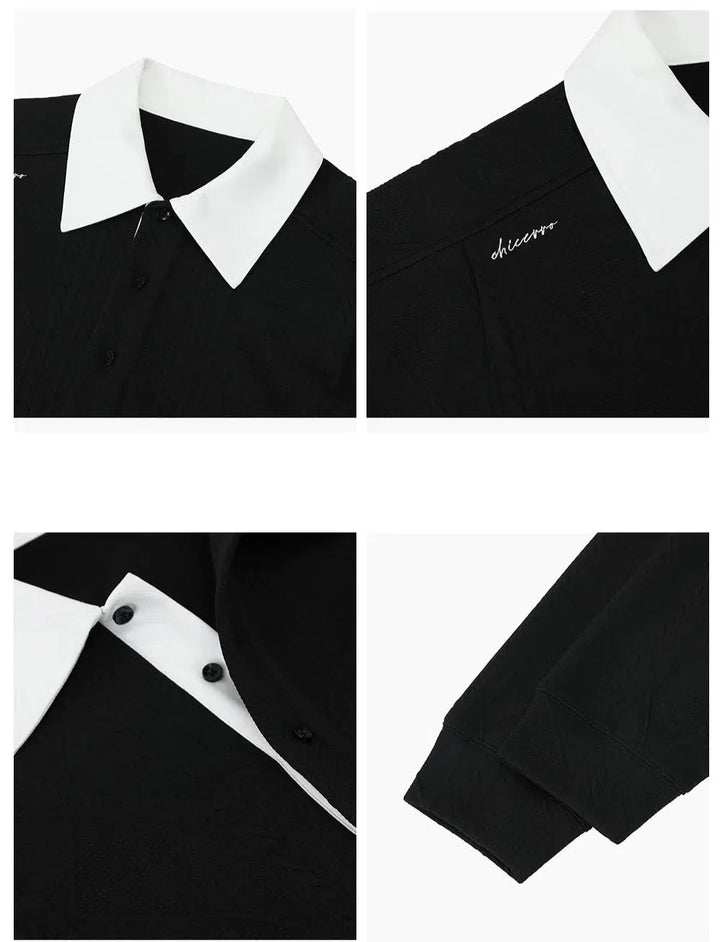 Loose Fit Lapel Pullover