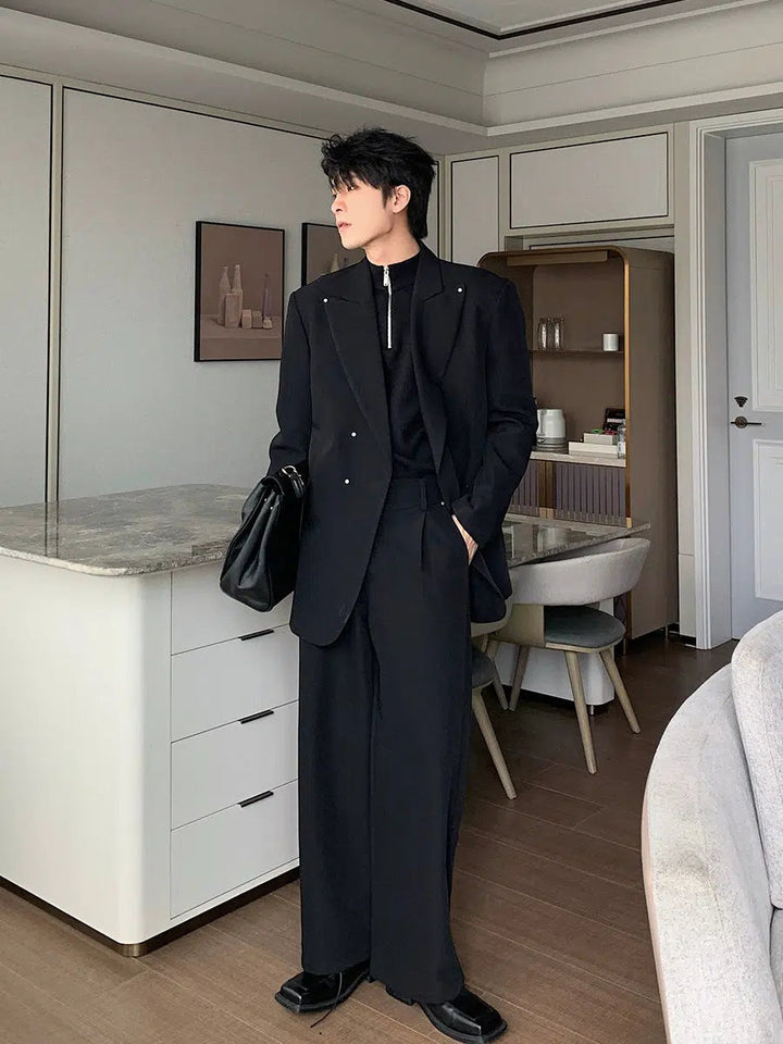 Loose Lapel Collar Suit Costume