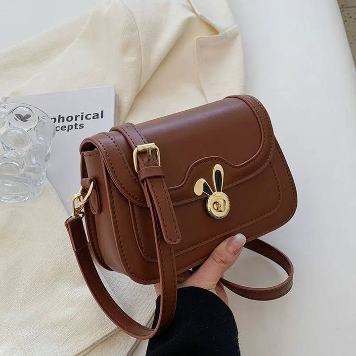 Metal Bunny Buckle Small Square Bag