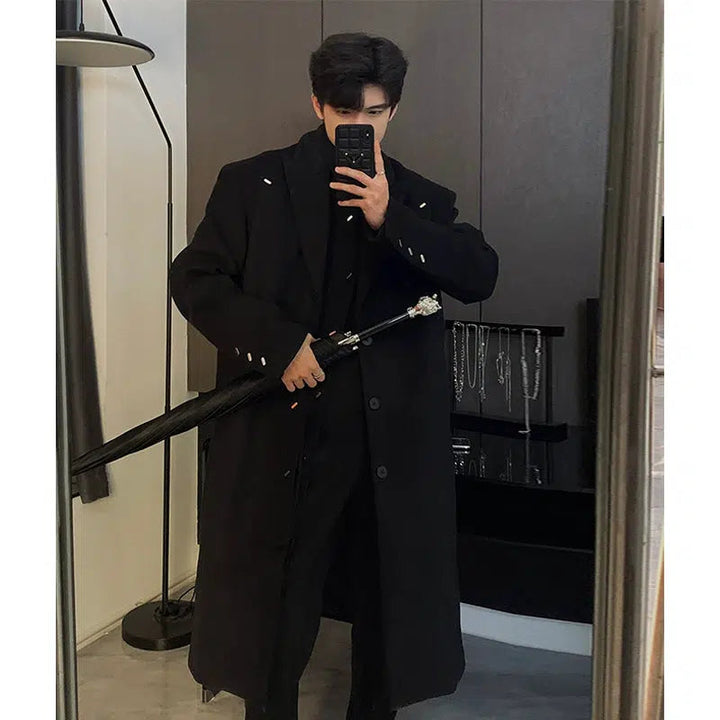 Mid-length Knee-length Woolen Coat