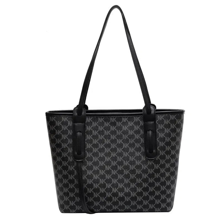 Monogrammed Leather Straps Tote Bag