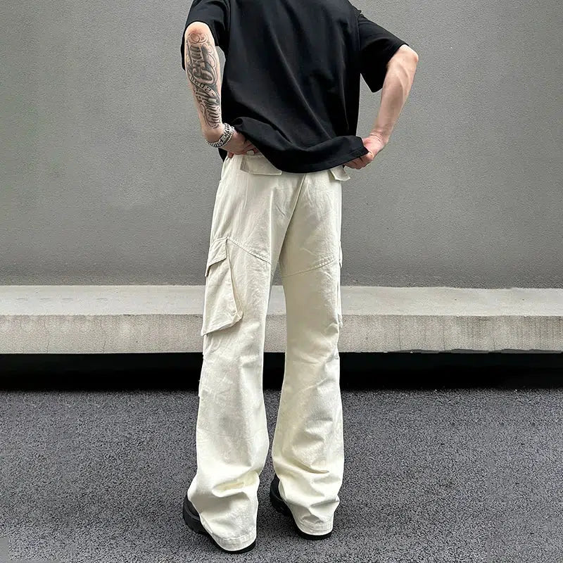Multi-pocket Wide-leg Cargo Pants