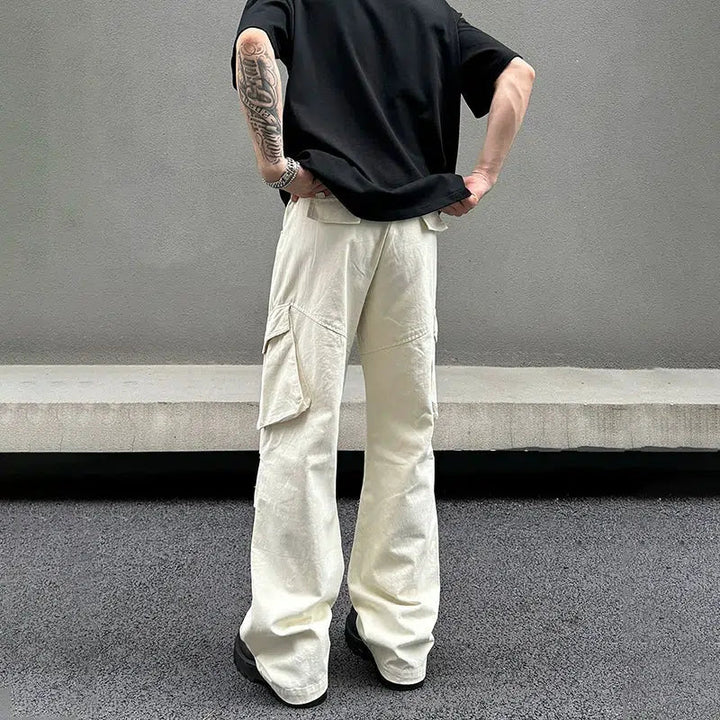 Multi-pocket Wide-leg Cargo Pants