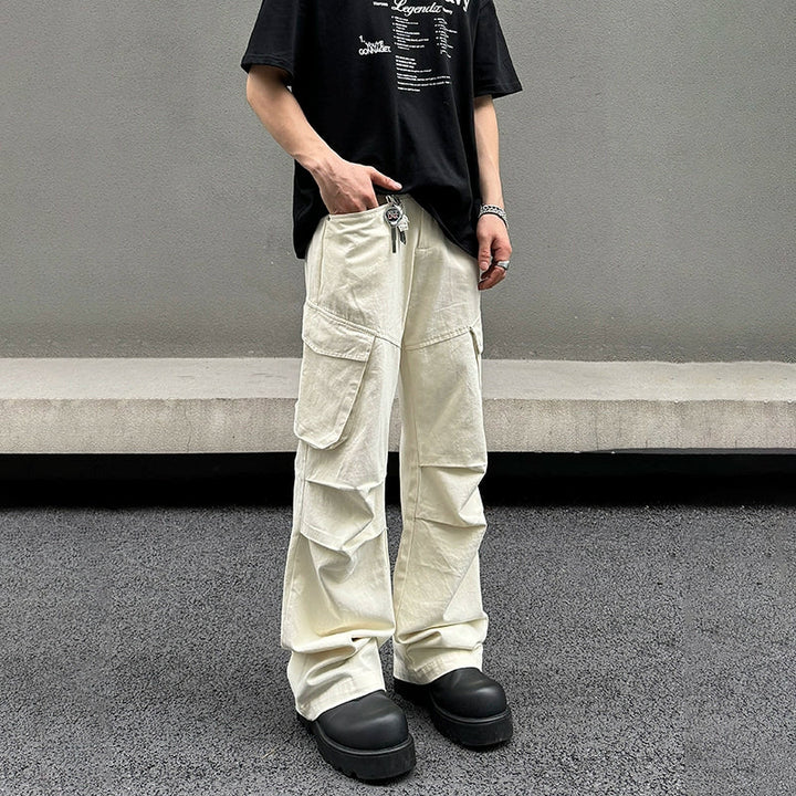 Multi-pocket Wide-leg Cargo Pants