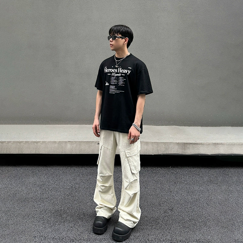 Multi-pocket Wide-leg Cargo Pants