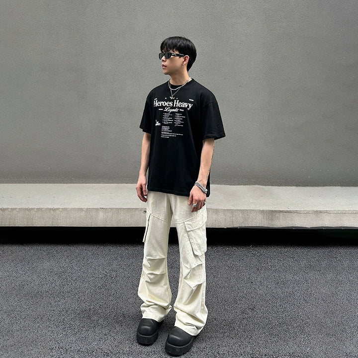 Multi-pocket Wide-leg Cargo Pants