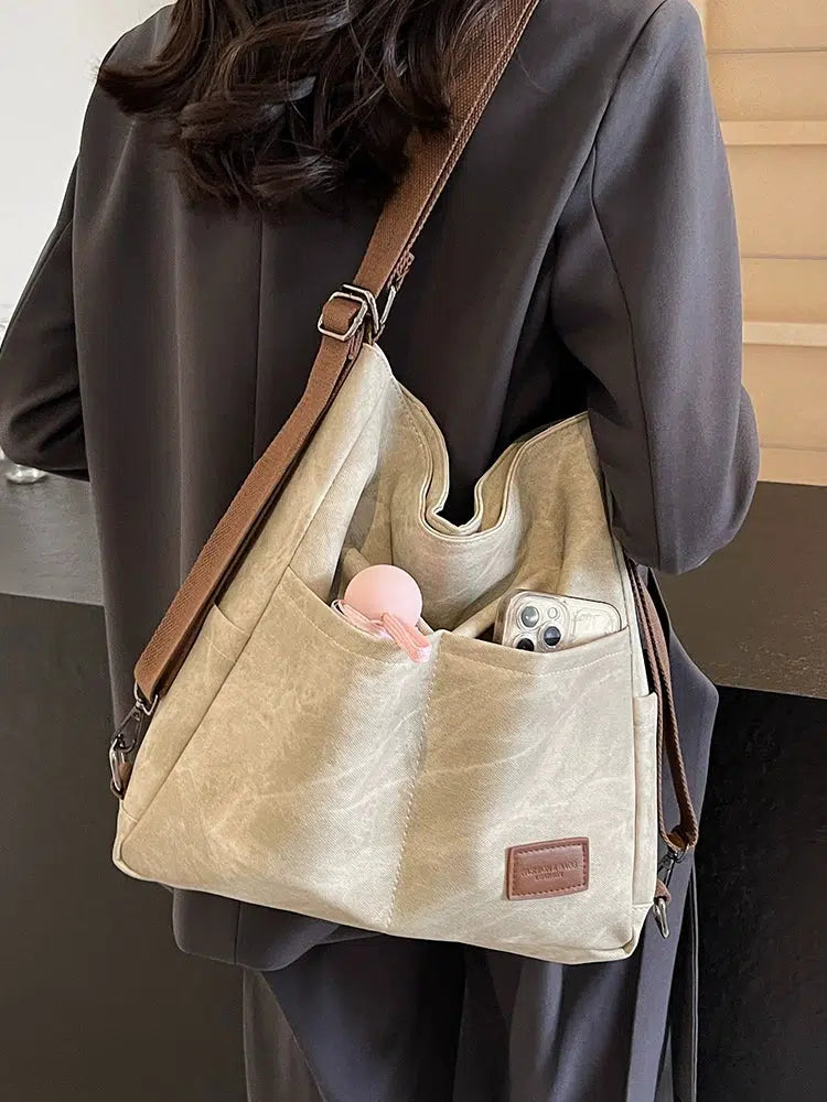 Multiple Pockets Canvas Backpack