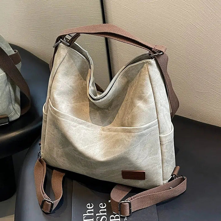 Multiple Pockets Canvas Backpack