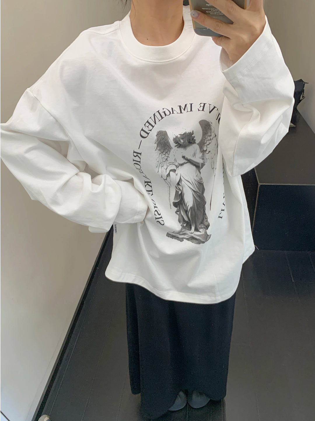 Loose Graphic Cotton Sweatshirt